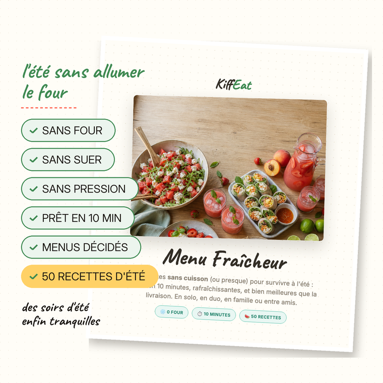 Menu Fraîcheur — ebook de 50 recettes sans cuisson